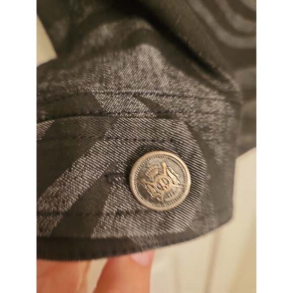 Sandro Petite Black & Gray Zebra-Print Buttoned Jacket 3/4 Sleeves Size PL - Picture 10 of 10
